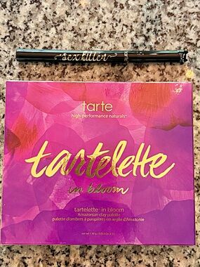 ♥️💖 TARTE Tartlette in Bloom Eyeshadow Palette & Sex Kitten Liquid Eye Liner